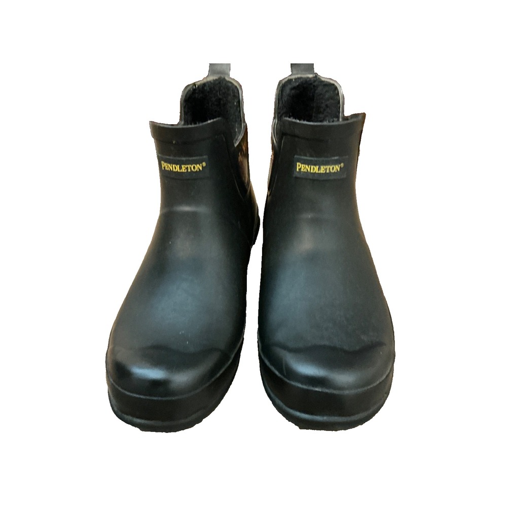 Pendleton Women's Black Rubber Waterproof Sierra Sunset Chelsea Rain Boots US 9 - Picture 3 of 5